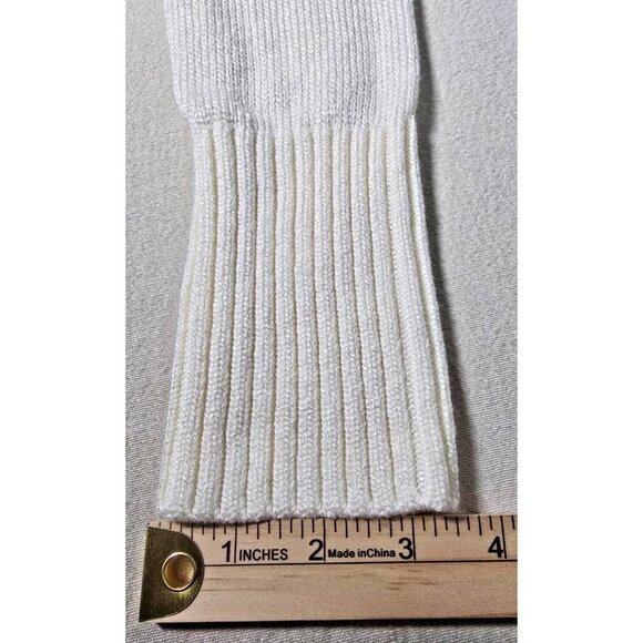 NWOT Michael Michael Kors Open Front Rib Knit Cardigan Sweater Cream Women’s M - Picture 12 of 14